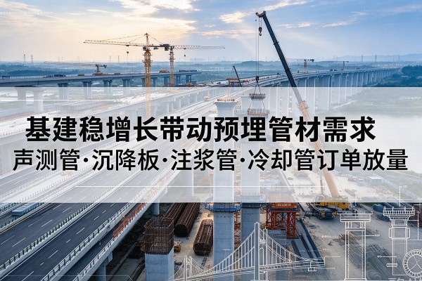 庆阳基建稳增长带动预埋监测管材需求，声测管、沉降板、注浆管订单持续放量